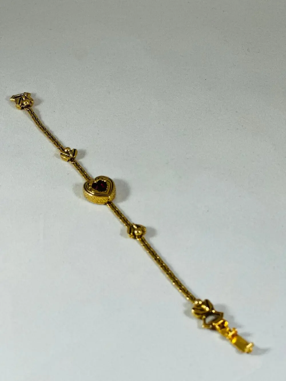 Vintage Goldette Heart Bracelet 7